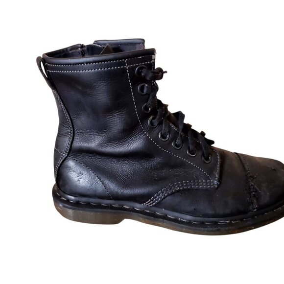 Dr Martens Black Leather Boots Made in Thailand Sz 10 US M/ 11 US L - Picture 2 of 11